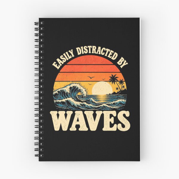 Item preview, Easily Distracted By Waves Surfer Ocean Beach Lover Water Sports designed and sold by SkeletonsDanger.