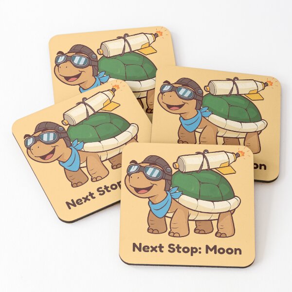 Item preview, Funny turtle with rocket designed and sold by Tiny Ambitions.