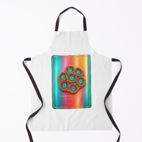 Item preview, Zoanthid Coral Cluster Reef Aquarium Jeweled Teal Orange Art designed and sold by KenworksDigital.