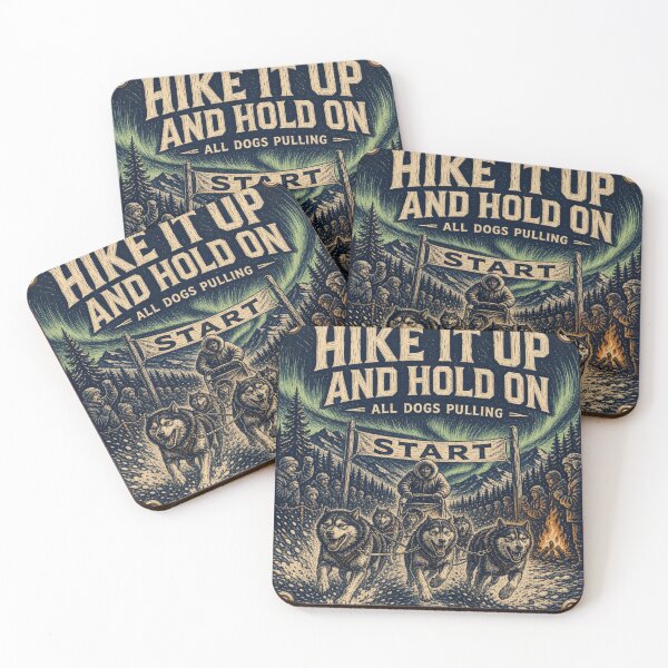 Item preview, Hike It Up And Hold On Sled Dog Race Start Art designed and sold by BoosterShop.
