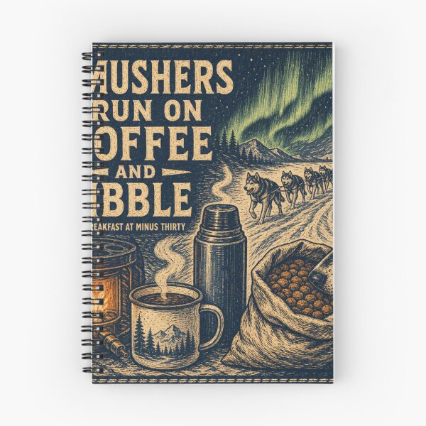 Item preview, Mushers Run On Coffee And Kibble Musher Camp Coffee Art designed and sold by BoosterShop.
