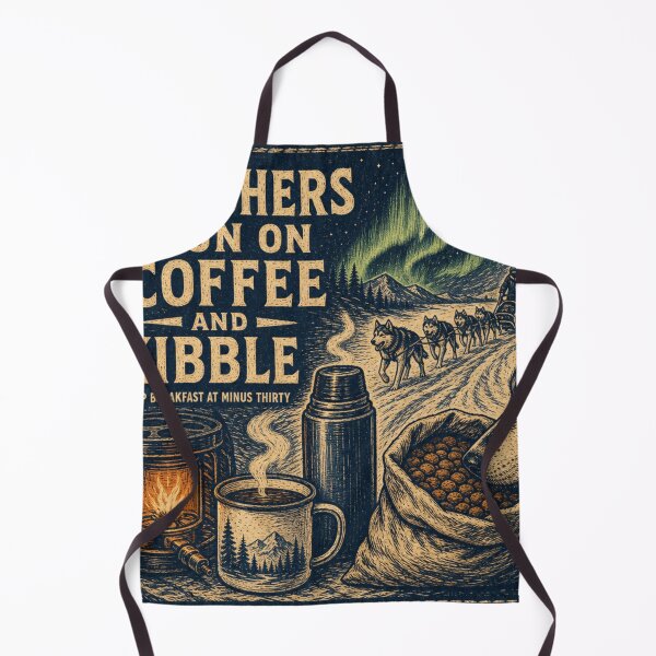 Item preview, Mushers Run On Coffee And Kibble Musher Camp Coffee Art designed and sold by BoosterShop.