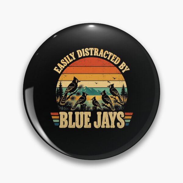 Item preview, Easily Distracted By Blue Jays Bird Watching Enthusiast Ornithology designed and sold by SkeletonsDanger.