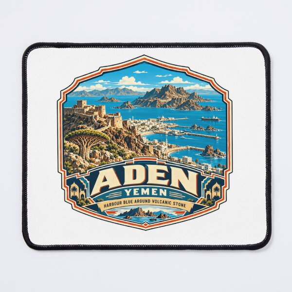 Item preview, Aden Yemen Harbour Blue Around Volcanic Stone City Travel Landmark Souvenir designed and sold by RetroMini2026.