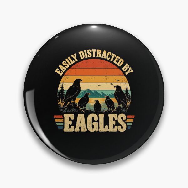 Item preview, Easily Distracted By Eagles Bird Watcher Ornithologist Wildlife Enthusiast designed and sold by SkeletonsDanger.