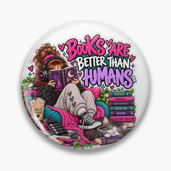 Item preview, Books Are Better Than Humans – Funny Teen Book Lover designed and sold by Forest Hollow Art.