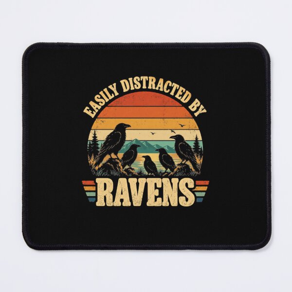 Item preview, Easily Distracted By Ravens Birdwatcher Wildlife Lover designed and sold by SkeletonsDanger.