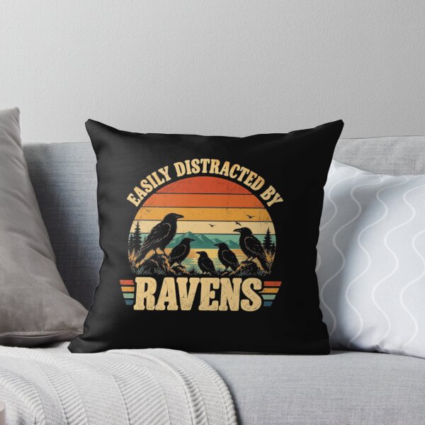 Item preview, Easily Distracted By Ravens Birdwatcher Wildlife Lover designed and sold by SkeletonsDanger.