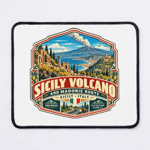 Item preview, Sicily Volcano And Madonie Route Italy Travel Souvenir Sicilian Road Trip Tourist designed and sold by RetroMini2026.