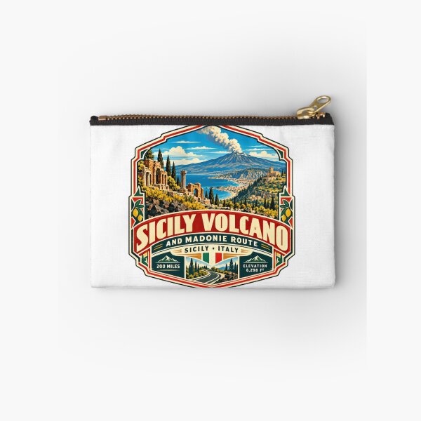 Aperçu de l'œuvre Route des volcans de Sicile et des Madonie, Italie, souvenir de voyage, road trip sicilien créée et vendue par RetroMini2026.