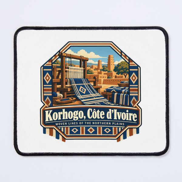 Item preview, Korhogo Côte D'Ivoire Woven Lines Of The Northern Plains African Weaving Culture designed and sold by NeedForParks.