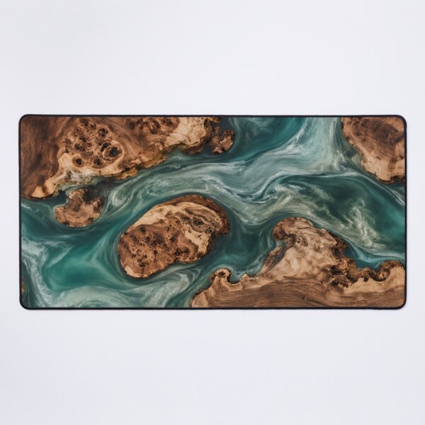 Item preview, Burled Walnut & Teal Resin  designed and sold by WeaveSphere.