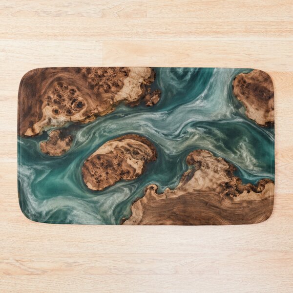 Item preview, Burled Walnut & Teal Resin  designed and sold by WeaveSphere.