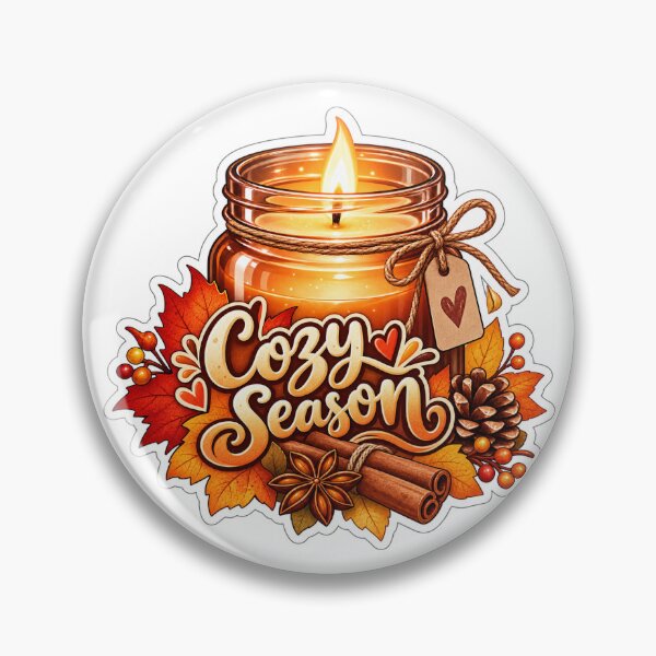 Item preview, Cozy Season Autumn Candle Leaves and Cinnamon designed and sold by FourLittles.