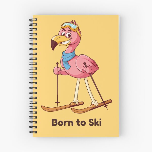 Item preview, Funny Flamingo Skier designed and sold by Tiny Ambitions.