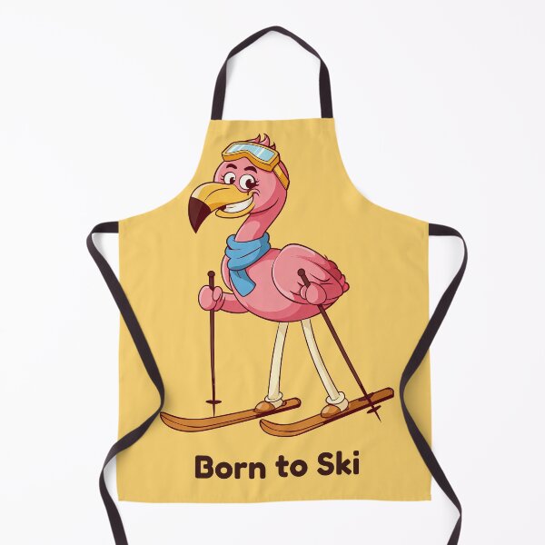 Item preview, Funny Flamingo Skier designed and sold by Tiny Ambitions.