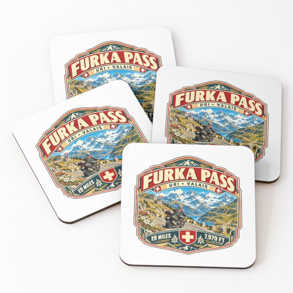 Item preview, Furka Pass Uri Valais Motorcycle Rider Swiss Alps 19 Miles 7,970 Ft Elevation designed and sold by RetroMini2026.