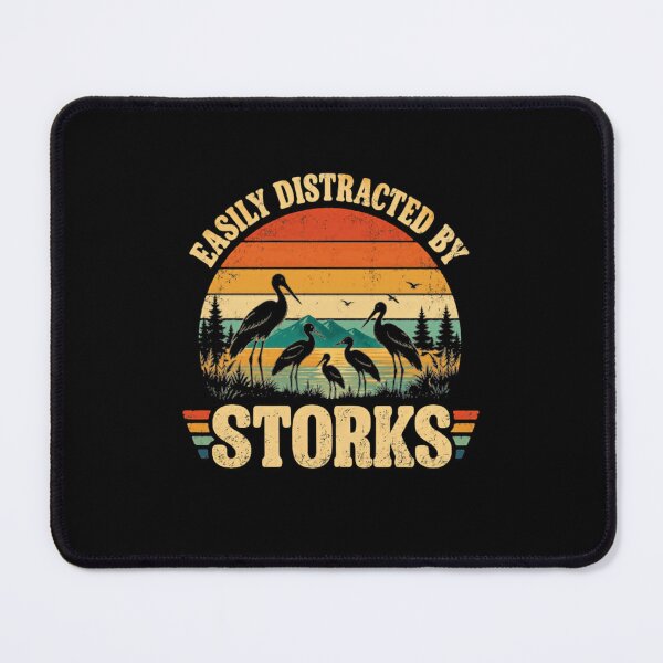 Item preview, Easily Distracted By Storks Bird Watching Enthusiast designed and sold by SkeletonsDanger.