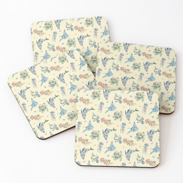 Item preview, Colorful Floral Sea Life Seamless Digital Paper designed and sold by Moss & Mystics.