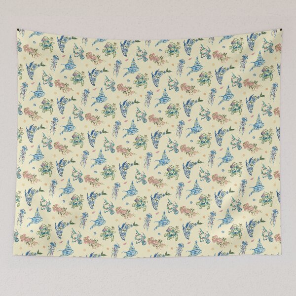 Item preview, Colorful Floral Sea Life Seamless Digital Paper designed and sold by Moss & Mystics.