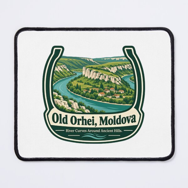Item preview, Old Orhei Moldova River Curves Around Ancient Hills Moldovan Travel Heritage designed and sold by NeedForParks.