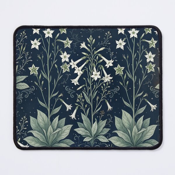 Item preview, Midnight Navy White Bell Flower Meadow designed and sold by Studio BC.