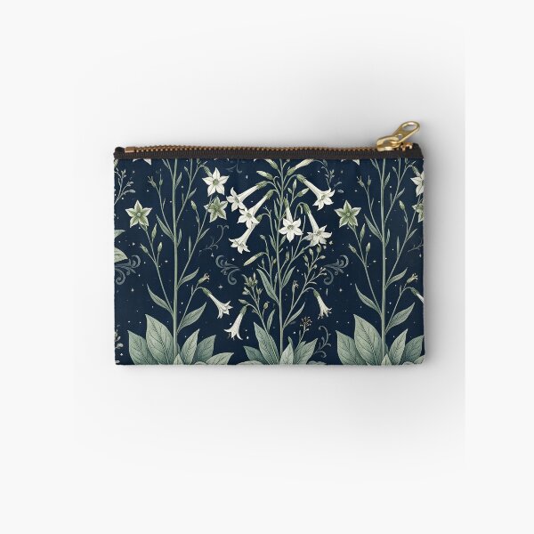 Item preview, Midnight Navy White Bell Flower Meadow designed and sold by Studio BC.