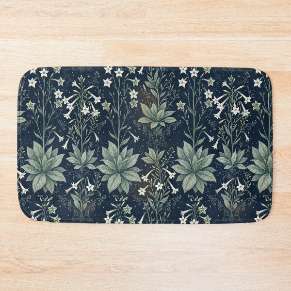 Item preview, Midnight Navy White Bell Flower Meadow designed and sold by Studio BC.