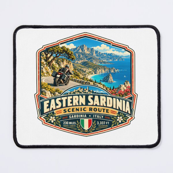Item preview, Eastern Sardinia Scenic Route Italy Motorcyclist Travel designed and sold by RetroMini2026.