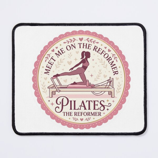 Item preview, Meet Me On The Reformer Pink Hearts Pilates Sticker designed and sold by REFORMER & COFFEE STUDIO.