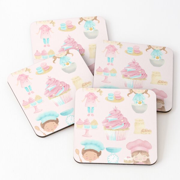 Item preview, Little Chefs - pink designed and sold by Wild Thistle Art.