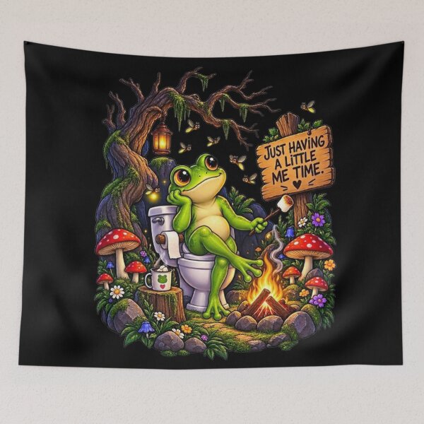 Item preview, Just having a little me time – Magical Forest Bathroom Humor designed and sold by Angelle55.