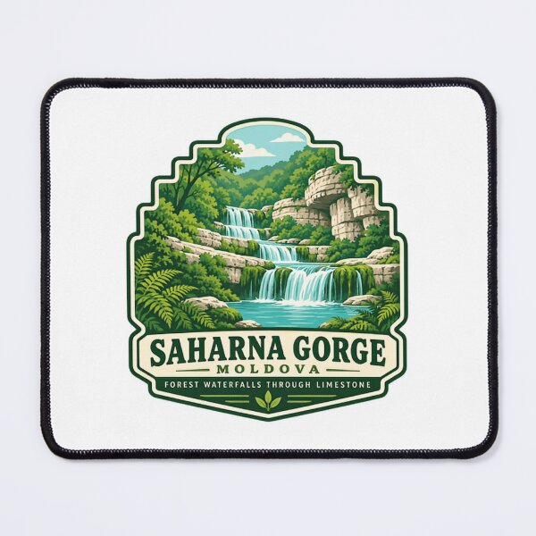 Item preview, Saharna Gorge Moldova Forest Waterfalls Through Limestone Nature Travel Souvenir designed and sold by NeedForParks.
