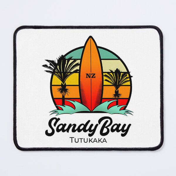 Item preview, Sandy Bay Surfing Scene in Tutukaka New Zealand Beach Vibes Artwork designed and sold by ItIsIsz.