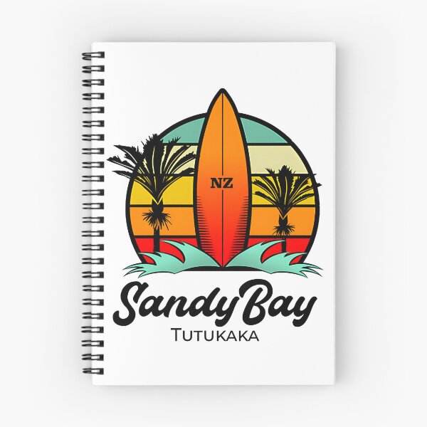 Item preview, Sandy Bay Surfing Scene in Tutukaka New Zealand Beach Vibes Artwork designed and sold by ItIsIsz.