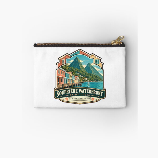 Item preview, Soufrière Waterfront Isla de Santa Lucía Color debajo de los Pitons Recuerdo de viaje del Caribe designed and sold by NeedForParks.