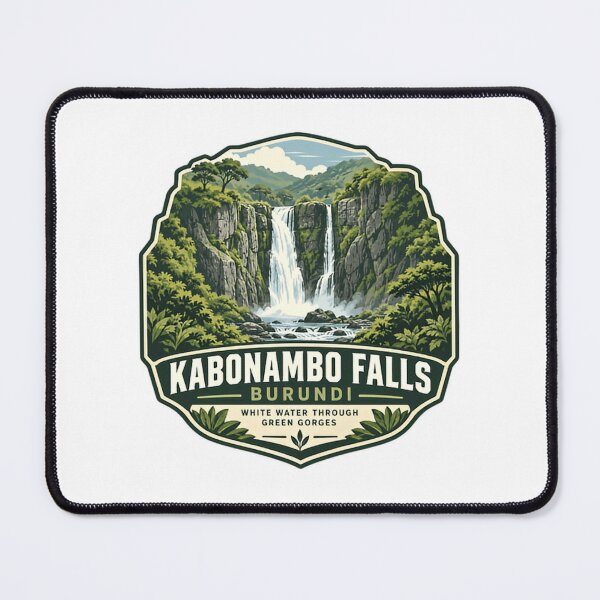 Item preview, Kabonambo Falls Burundi Travel Nature Waterfall White Water Through Green Gorges designed and sold by NeedForParks.