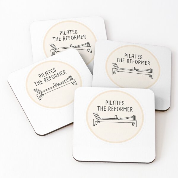 Item preview, Minimalist Pilates The Reformer Machine Line Art Sticker designed and sold by REFORMER & COFFEE STUDIO.