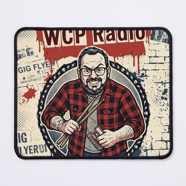 Item preview, WCP Radio Drummer Tee designed and sold by Sentient Cyborg Solutions.