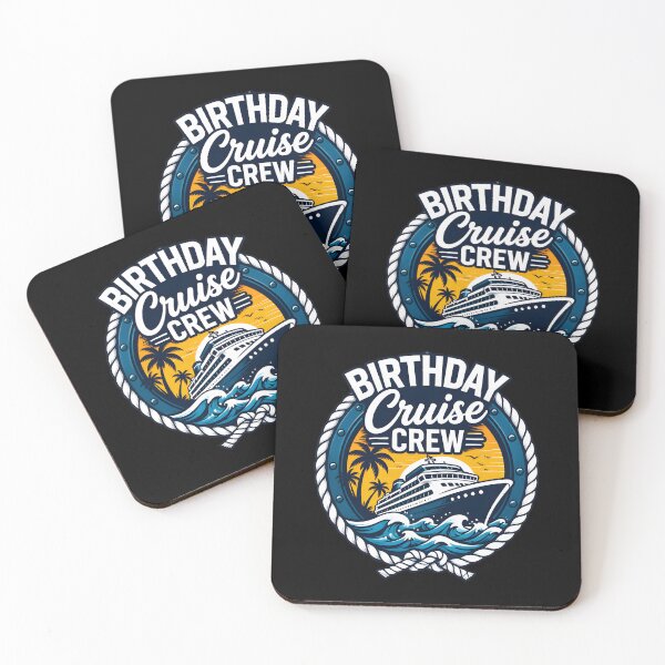 Item preview, birthday cruise crew funny ship palm tree vacation designed and sold by JasonsSpider.