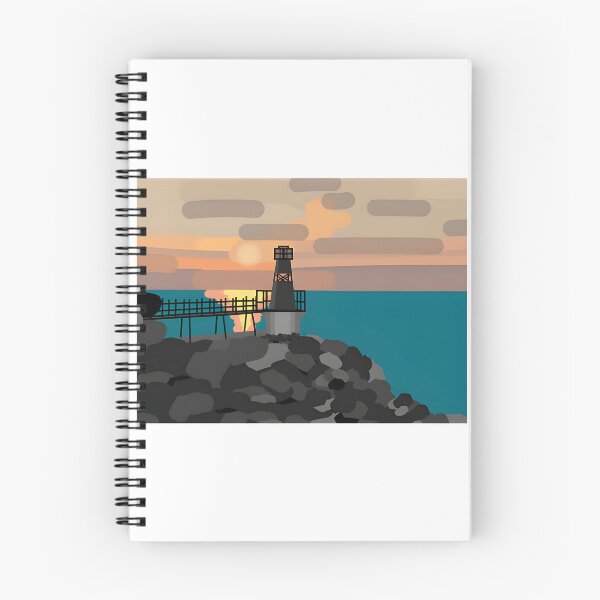 Item preview, Battery Point Portishead Lighthouse Silhouette at Sunrise Scenic Coastal Landscape designed and sold by hayderx1.