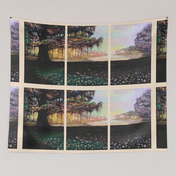 Artikelvorschau, Triptychon „Flüsternde Wiese“ – Verträumte Baum- und Wildblumenlandschaft entworfen und verkauft von ArtistsAtticWI.