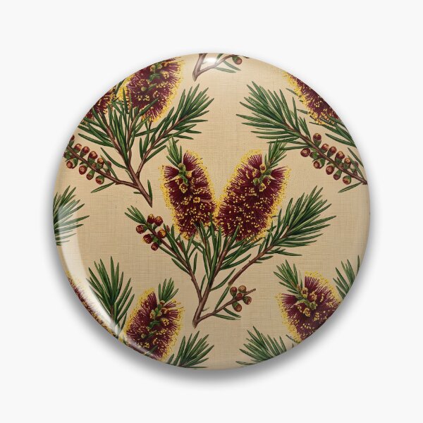 Item preview, Australian Red Banksia & Pine Cone Motif designed and sold by Studio BC.