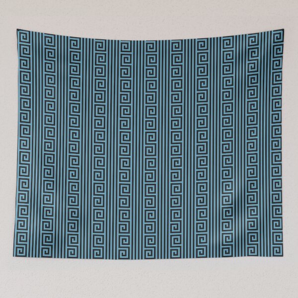 Item preview, Greek Key Dark Aegean Blue designed and sold by c c i t y p i c t u r e s.