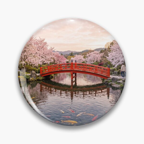 Artikelvorschau, Cherry Blossoms Over Red Bridge entworfen und verkauft von amusefullife.