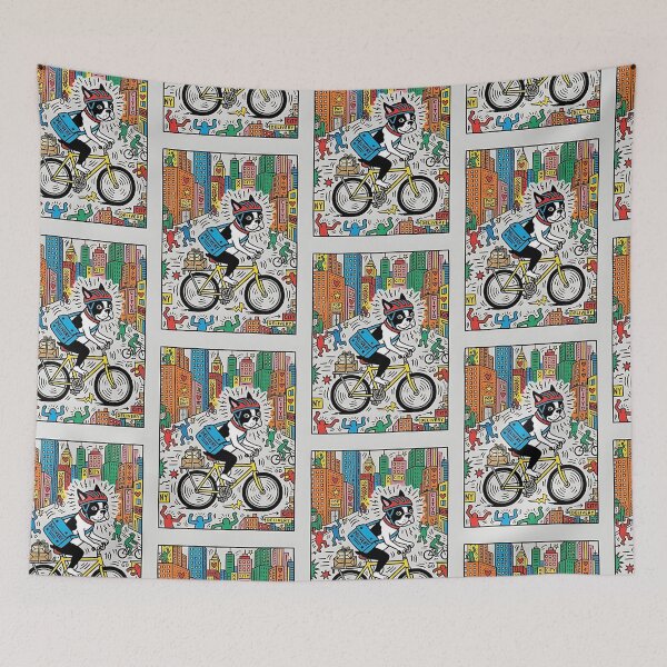 Item preview, Boston Terrier Bicycle Messenger designed and sold by PictoVibe.