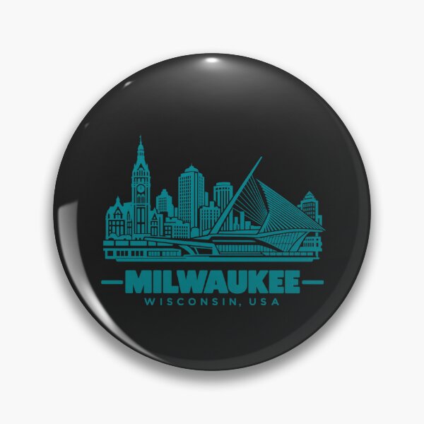 Item preview, Milwaukee Wisconsin USA Line Art Skyline Poster designed and sold by CMYKStudio.
