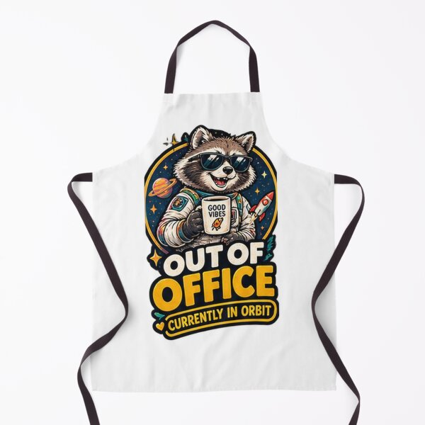 Item preview, Out of Office Currently in Orbit – Funny Raccoon Space Design designed and sold by HSE1.