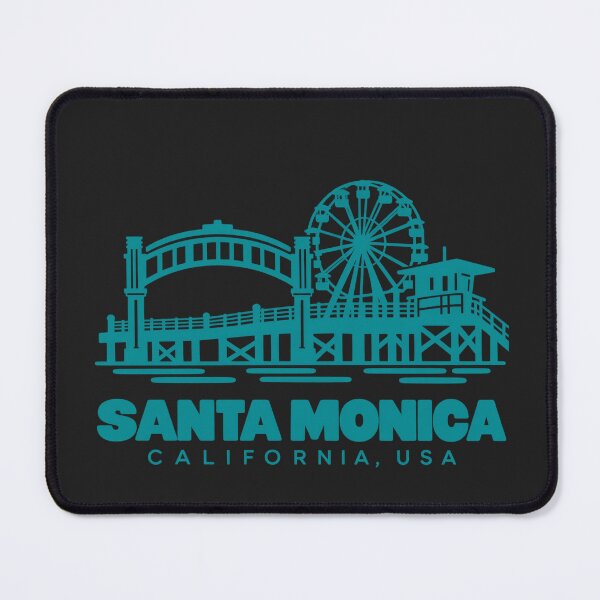 Item preview, Santa Monica California USA Line Art Coastline Poster designed and sold by CMYKStudio.