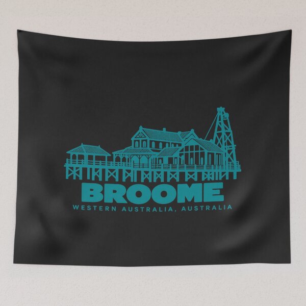Item preview, Broome Western Australia Line Art Coastline Poster designed and sold by CMYKStudio.